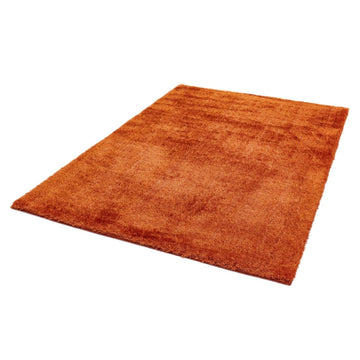 Payton Soft Shimmer Silky Polyester Plain Shaggy Orange Rug-Asiatic Carpets-Rug Love - The Most Loved Rug Store